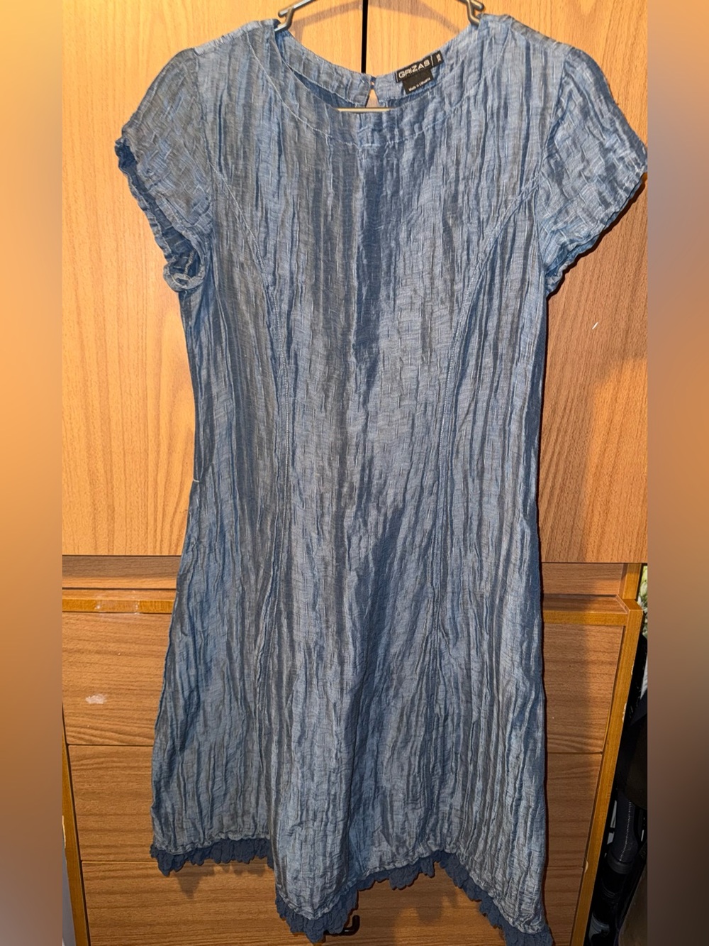 GRIZAS linen and silk textured dress